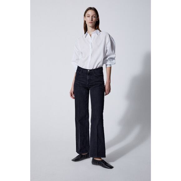 House Of Dagmar Alba High Waist Straight Denim - 36 Washed Black - Picture 2 of 5